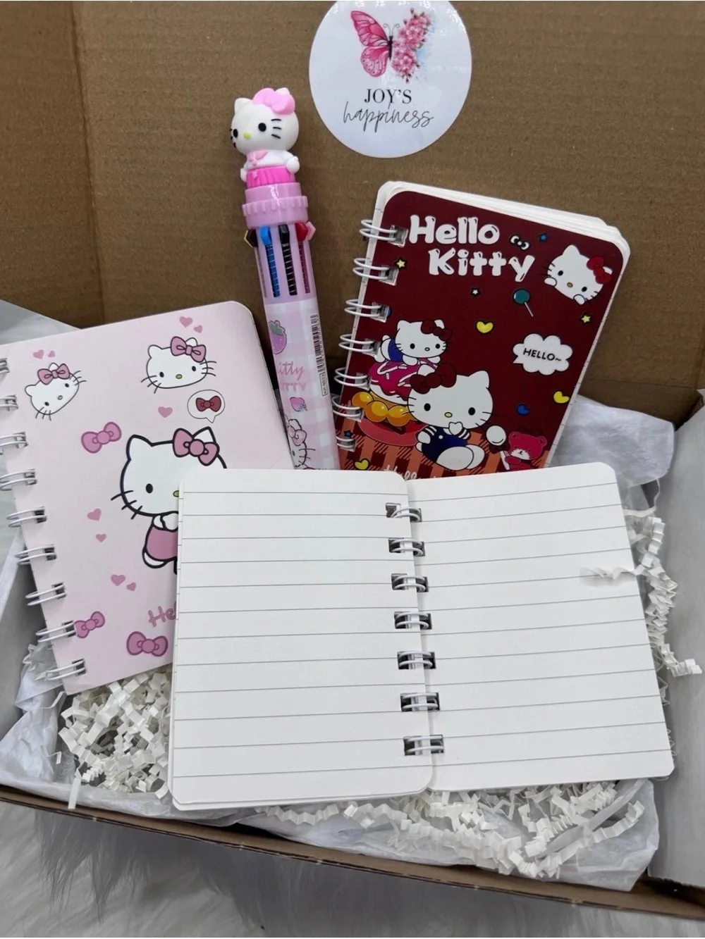 Hello Kitty Mini Spiral Notebooks with pen